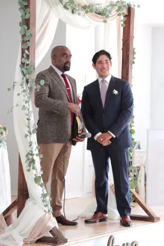 Jesse Lee Peterson officiated Noel's wedding