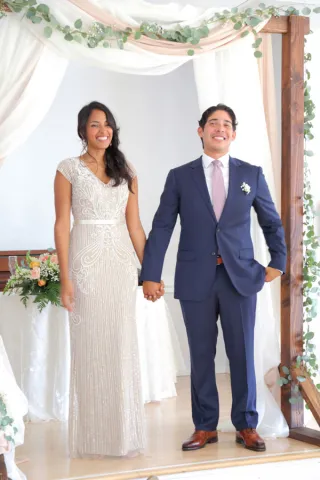 Husband and wife: Noel and Daniela married in October 2018. 