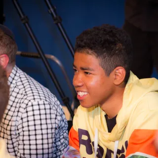 Young man attending BOND event